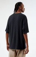 PacSun Black Boxy Waffle T-Shirt