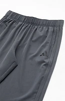 adidas Kids Woven Gray 3 Stripes Stretch Pants