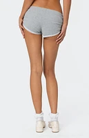 Edikted Kadence Ruched Lace Trim Shorts