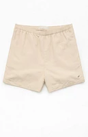 Pacsun Baggy Oatmeal 4.5" Swim Trunks