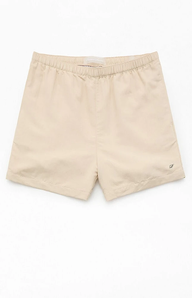 PacSun Baggy Oatmeal 4.5" Swim Trunks