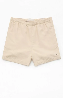 PacSun Baggy Oatmeal 4.5" Swim Trunks