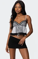 Edikted Joanne Mixed Gingham Tank Top