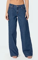 Edikted Lacey Pocket Low Rise Jeans