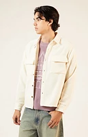 Pacsun Cream Tweed Overshirt