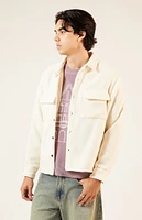 PacSun Cream Tweed Overshirt