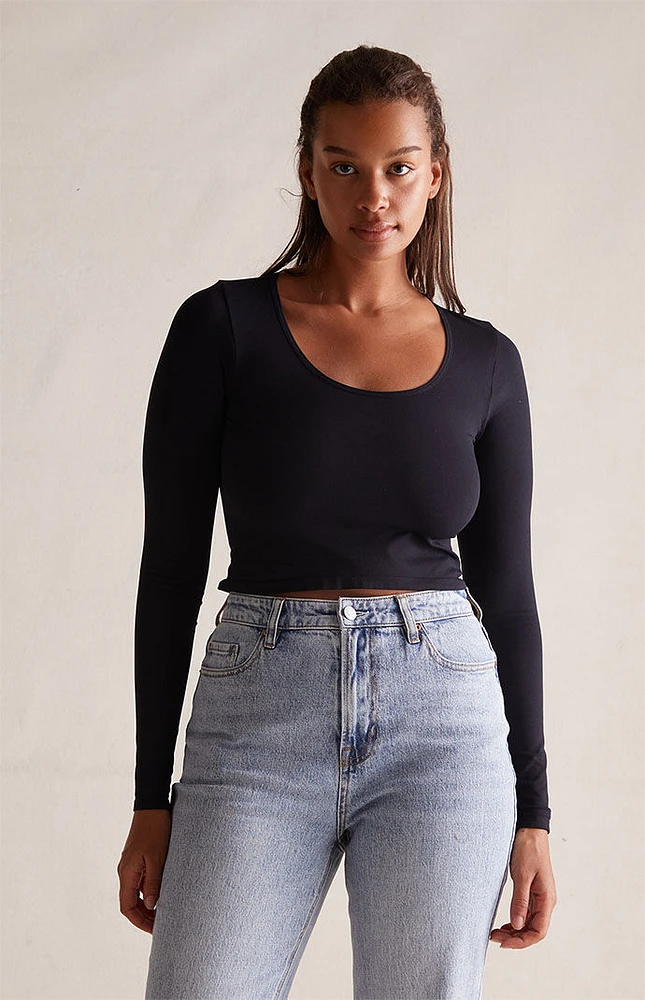 Seamless Cropped Long Sleeve T-Shirt