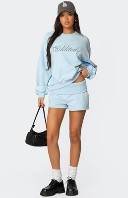 Edikted Super Fold Over Sweat Shorts