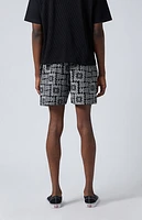 Pacsun Black Paisley Tapestry Shorts