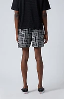 PacSun Black Paisley Tapestry Shorts