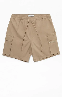 PacSun Brown Stretch Cargo Shorts