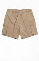 PacSun Brown Stretch Cargo Shorts