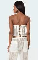 Edikted Ines Sheer Crochet Corset