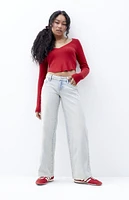 PacSun Light Indigo Tint Low Rise Girlfriend Jeans