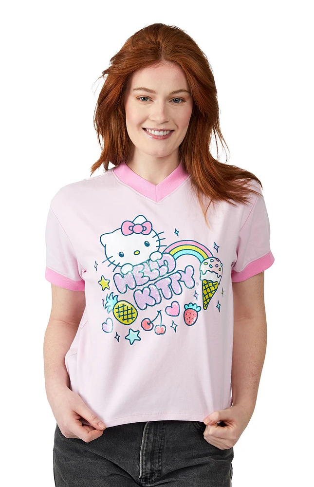 Hello Kitty Sweet Treats V-Neck T-Shirt