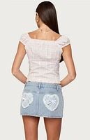 Edikted Dolsy Plaid Button Up Top