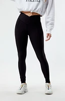 PAC 1980 Active Ribbed Crossover Yoga Pants