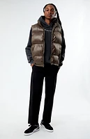 Pacsun Brown Puffer Vest