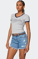 Edikted Los Angeles Contrast T-Shirt