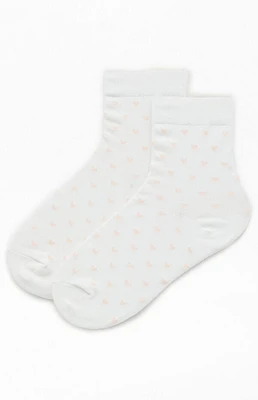 John Galt White & Pink Heart Socks