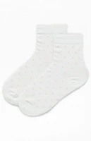 John Galt White & Pink Heart Socks