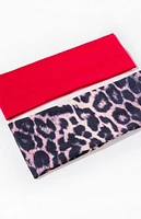 LA Hearts 2 Pack Leopard & Red Soft Headband