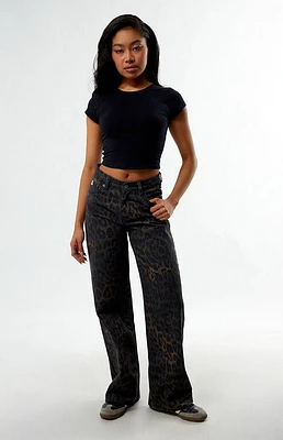 Ragged Priest Dark Leopard Release Baggy Jeans
