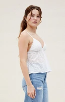 Beverly and Beck Eyelet Cami Top