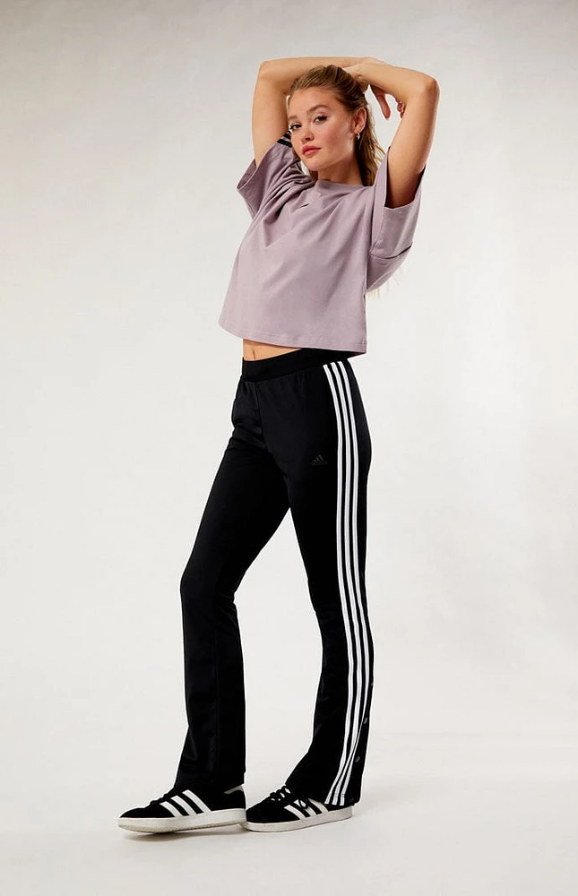 adidas Recycled Black Quarter Snap Tricot Track Pants