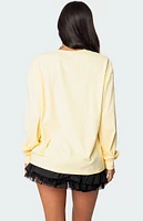 Edikted Honeybee Oversized Long Sleeve T-Shirt