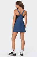 Edikted Overall Denim Mini Dress