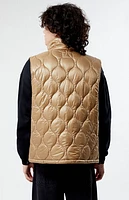 Pacsun Tan Quilted Vest