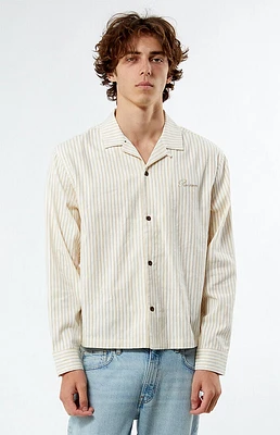 PacSun Long Sleeve Stripe Camp Shirt