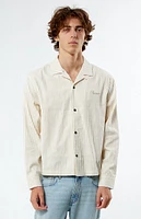 PacSun Long Sleeve Stripe Camp Shirt