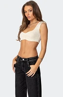 Edikted Summit Ruched Crop Top