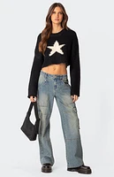 Edikted Mega Star Cropped Sweater