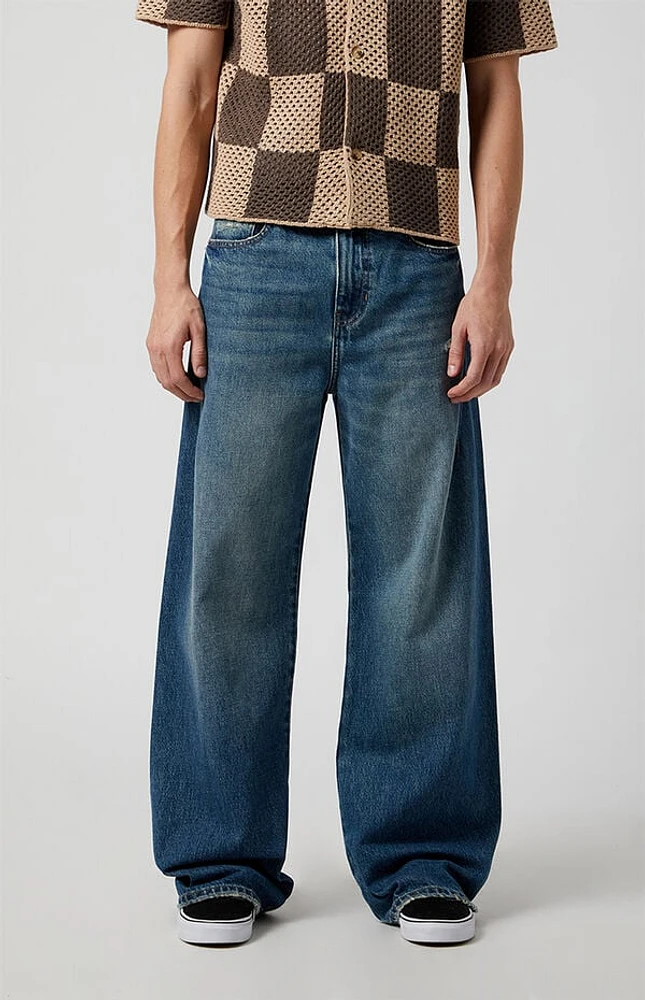 Pacsun Blake Extreme Baggy Jeans Medium Blue Wash