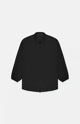 Kids Fear of God Essentials Black Overshirt Jacket