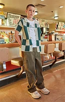Pacsun Kids Stretch Olive E-Waist Porter Baggy Cargo Pants