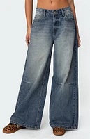 Edikted Skater Girl Washed Low Rise Jeans