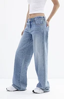 PacSun Casey Medium Indigo Low Rise Baggy Jeans