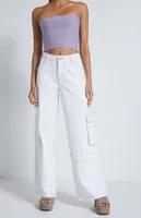 PacSun White Baggy Cargo Pants