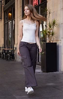 John Galt White Arden Lace Trim Tank Top