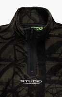 Studio by Supervsn Camo Fleece Half-Zip Pullover Sweatshirt