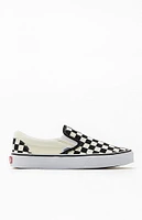 Vans Classic Checkerboard White & Black Slip-On Shoes