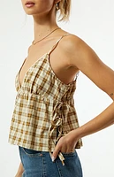 Your Favorite Plaid Babydoll Tank Top