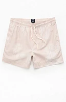 Pacsun Tan Blotch Bandana Eco 4.5" Swim Trunks