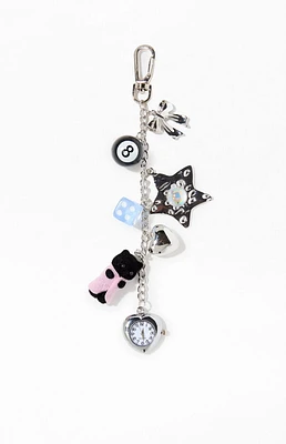 LA Hearts Mixed Heart Watch Bag Charm Keychain