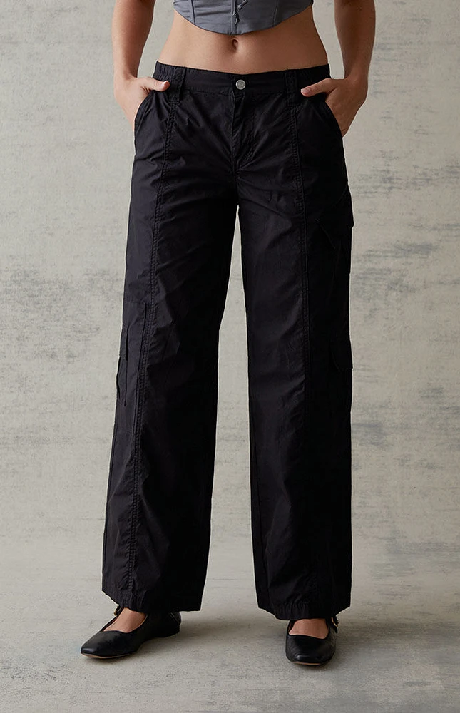 Anthracite Low Rise Cargo Puddle Pants