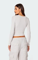 Noah Pointelle Long Sleeve Top